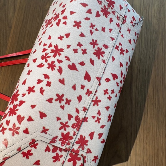 Kate Spade reversible tote - red & pink floral - as is - Picture 5 of 10